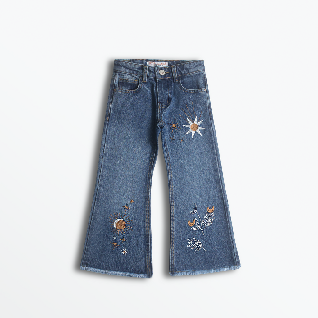 Mid Blue Celestial Flared Jeans (DG005)