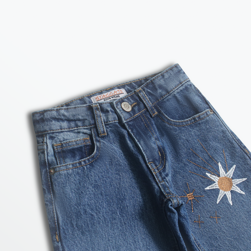 Mid Blue Celestial Flared Jeans (DG005)