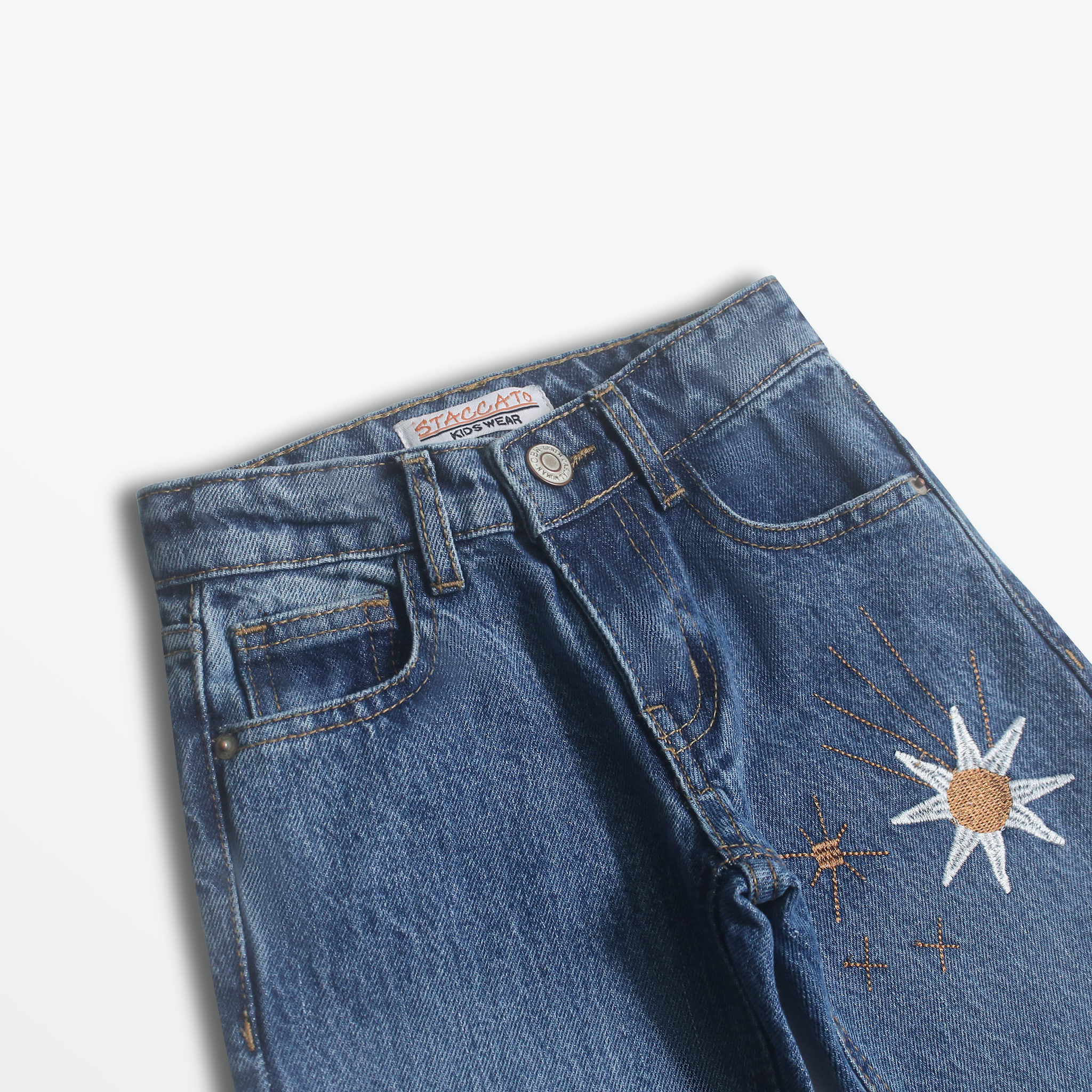 Mid Blue Celestial Flared Jeans (DG005)