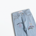 Light Blue Embroidered Jogger Jeans (DG006)