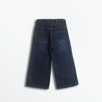Dark Blue Cat Face Wide Leg Jeans (DG007)