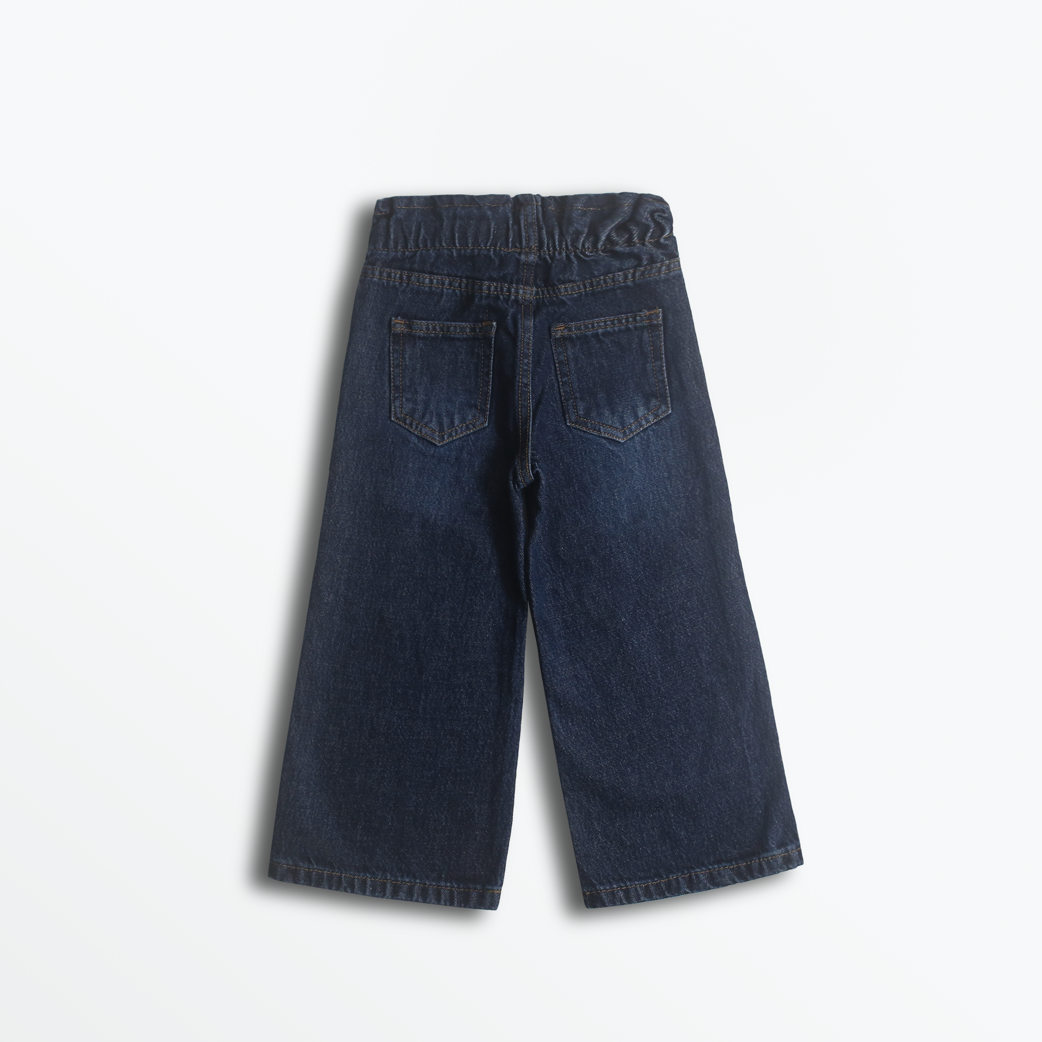 Dark Blue Cat Face Wide Leg Jeans (DG007)