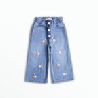 Cherry Pop Wide-Leg Jeans