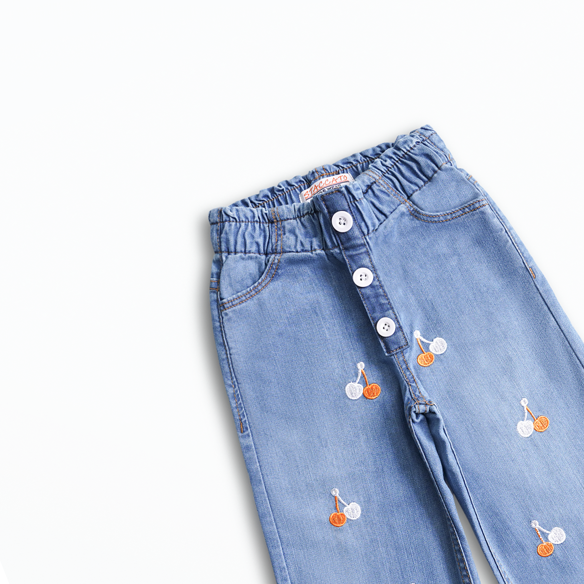 Cherry Pop Wide-Leg Jeans