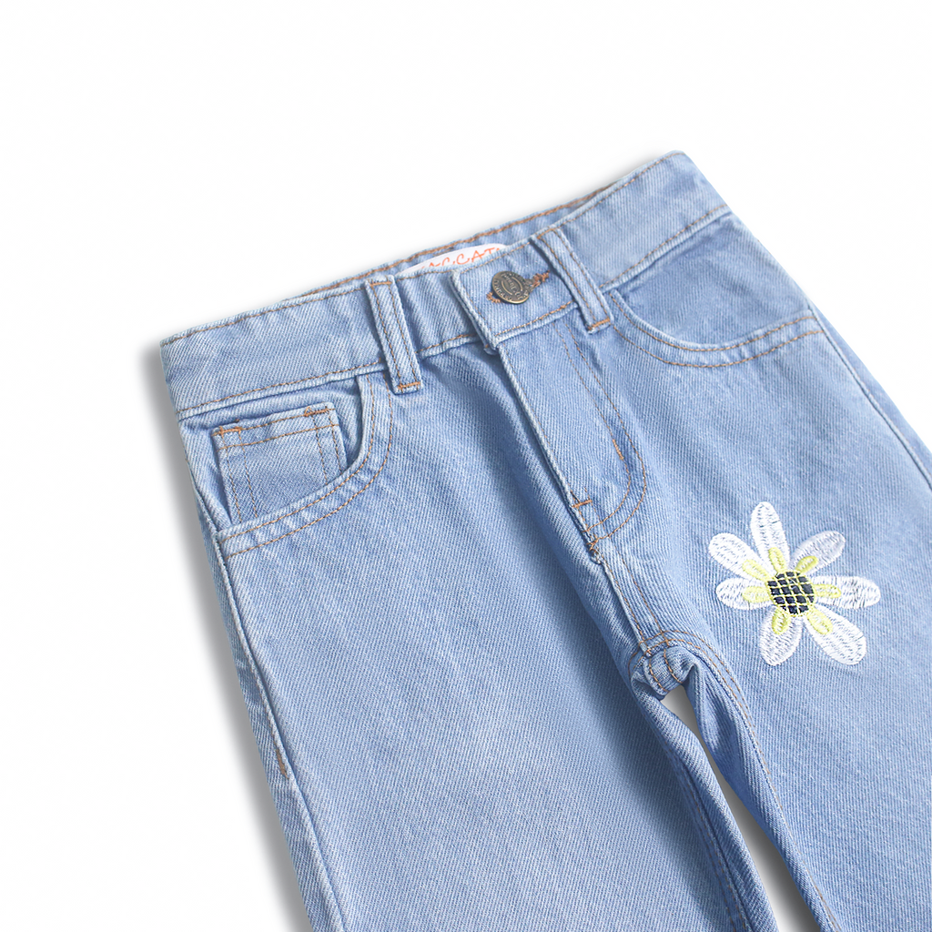 Flower Patch Wide Leg Denim (DG001)