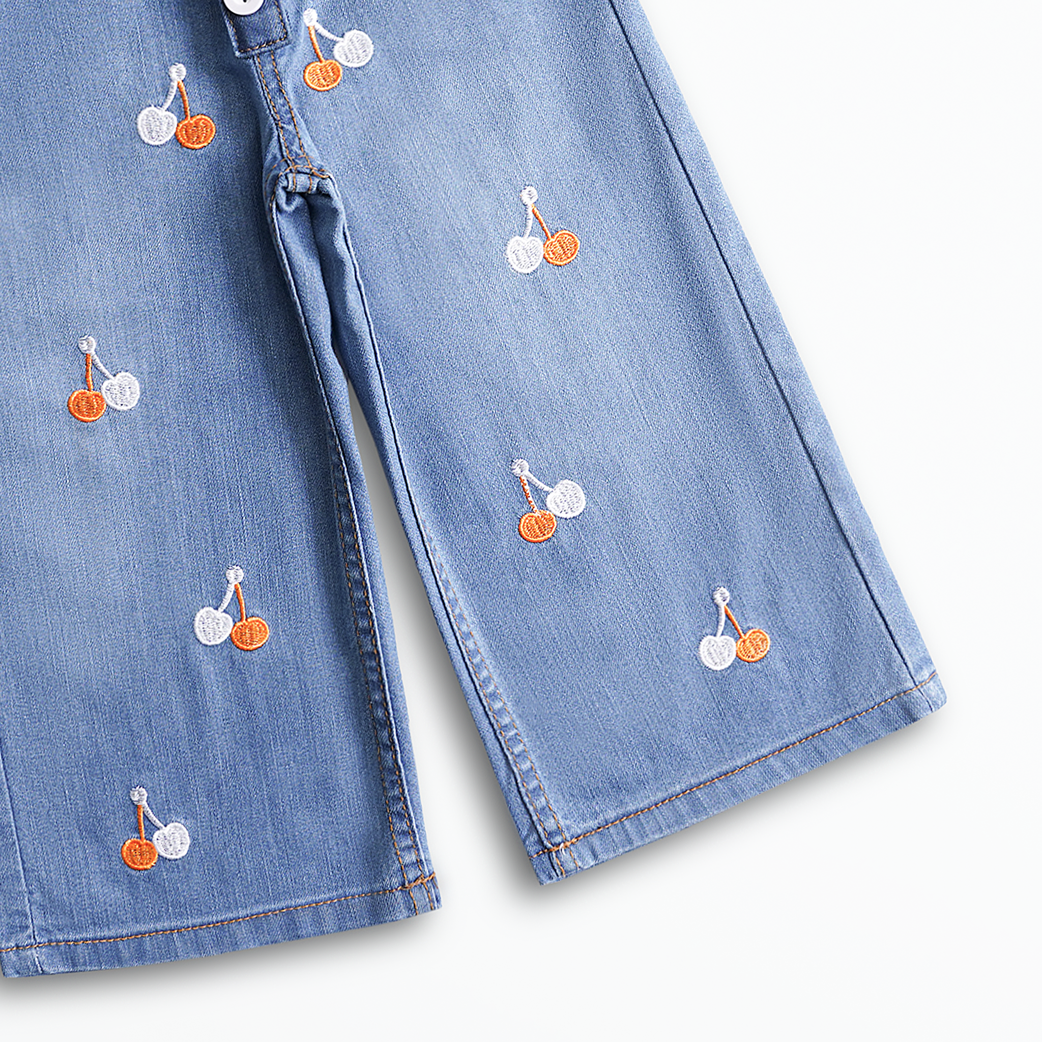 Cherry Pop Wide-Leg Jeans