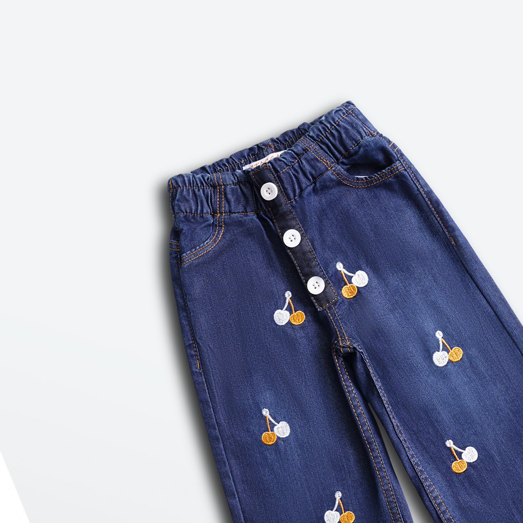 Cherry Pop Denim Pants