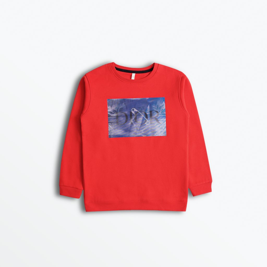 Imported Ocean Vibe Red Sweatshirt