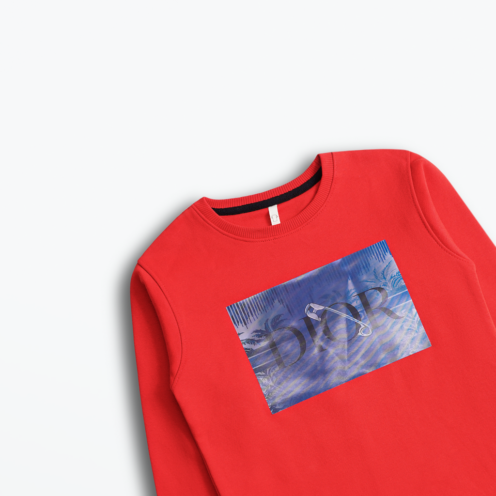 Imported Ocean Vibe Red Sweatshirt