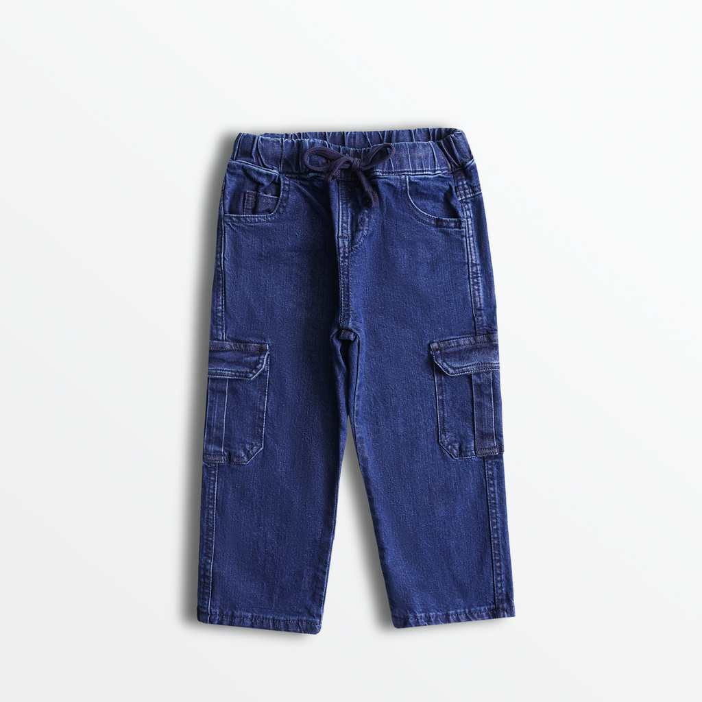 Dark Indigo Cargo Jogger Jeans