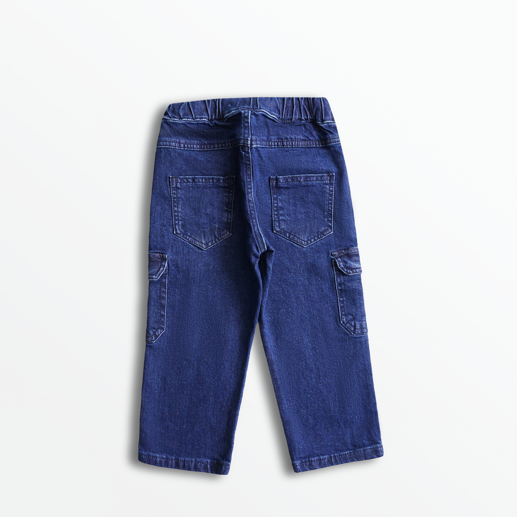Dark Indigo Cargo Jogger Jeans