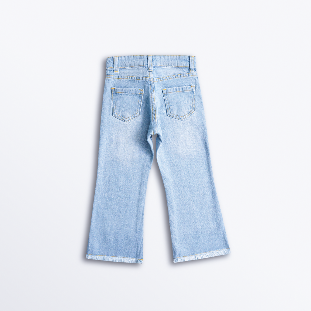 Embroidered Heart Denim Jeans