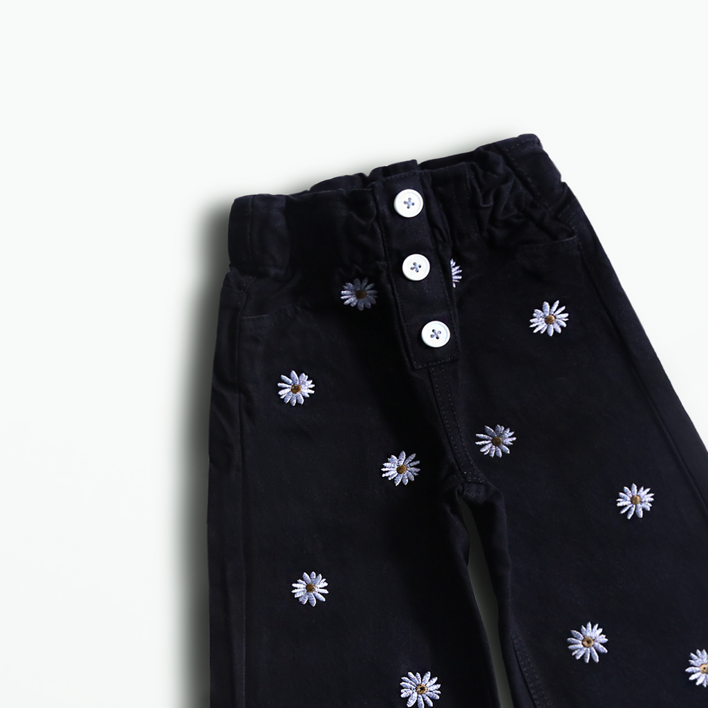 Midnight Daisy Wide Leg Pants (DG012)