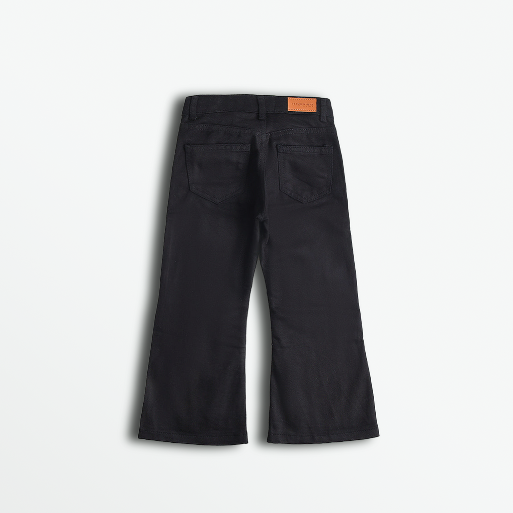 BloomTrail Embroidered Black Jeans (DG013)