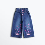 Sunset Bloom Denim Culottes
