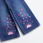 Sunset Bloom Denim Culottes