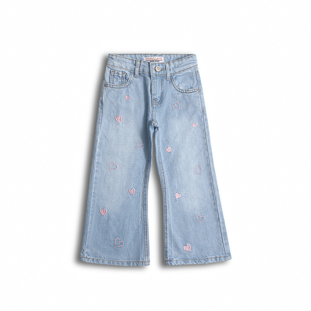 Sweetheart Charm Light Wash Jeans (DG003)