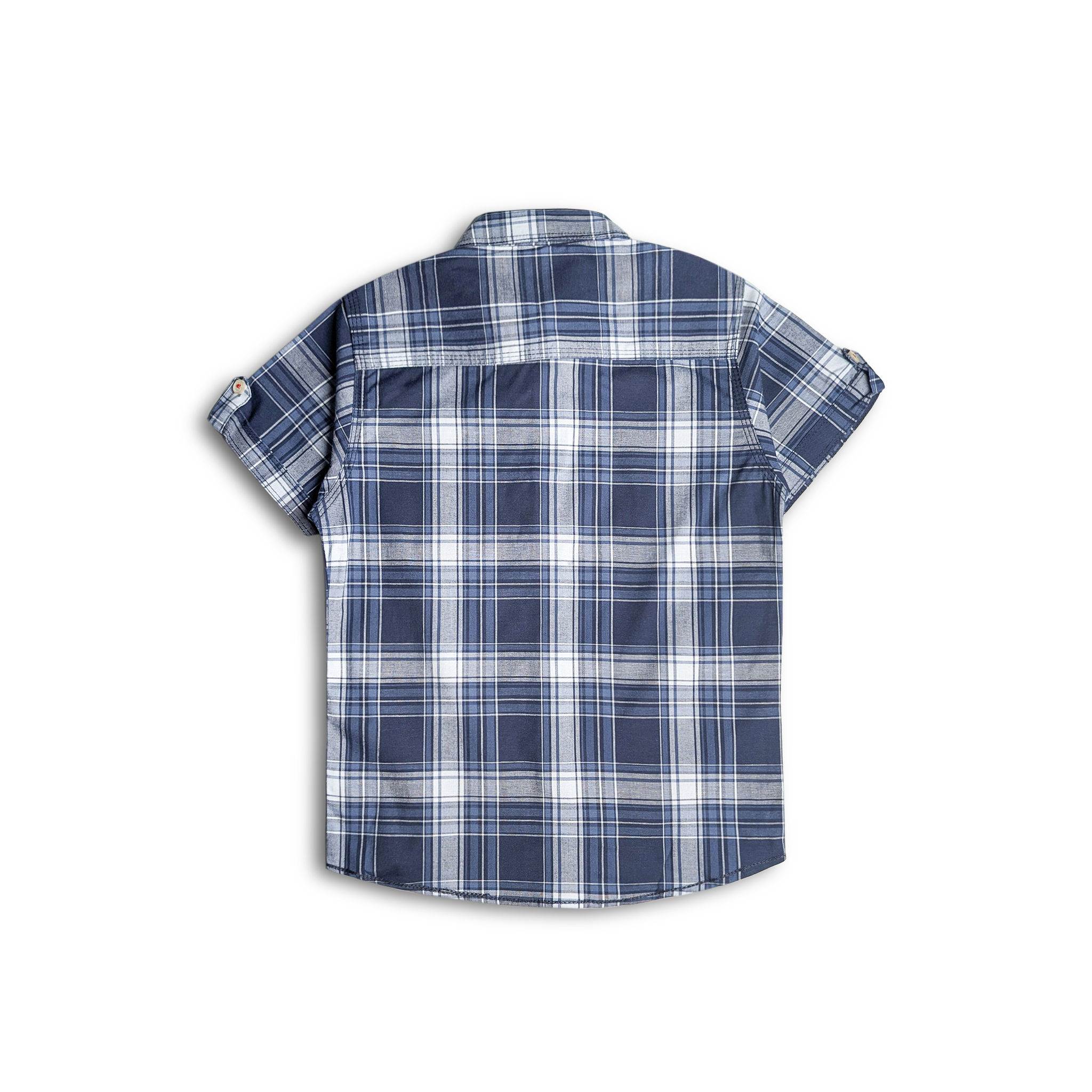 Navy Checkmate Casual Shirt