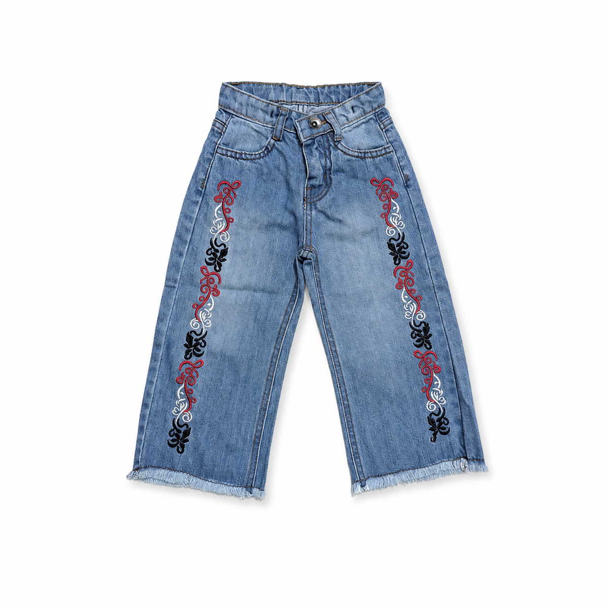 Blue Embroidered Jeans (DG050)