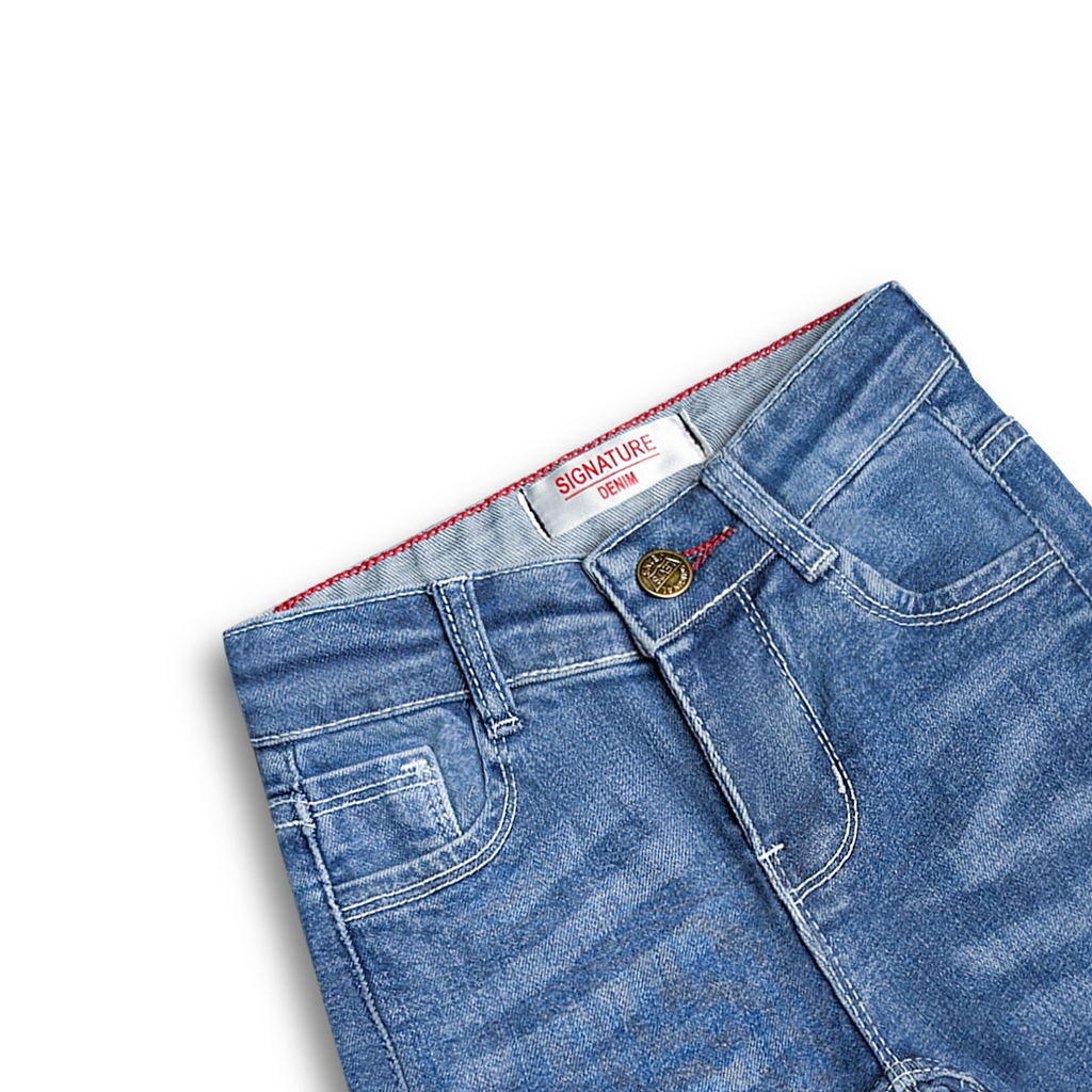 Sky Fade Denim Shorts