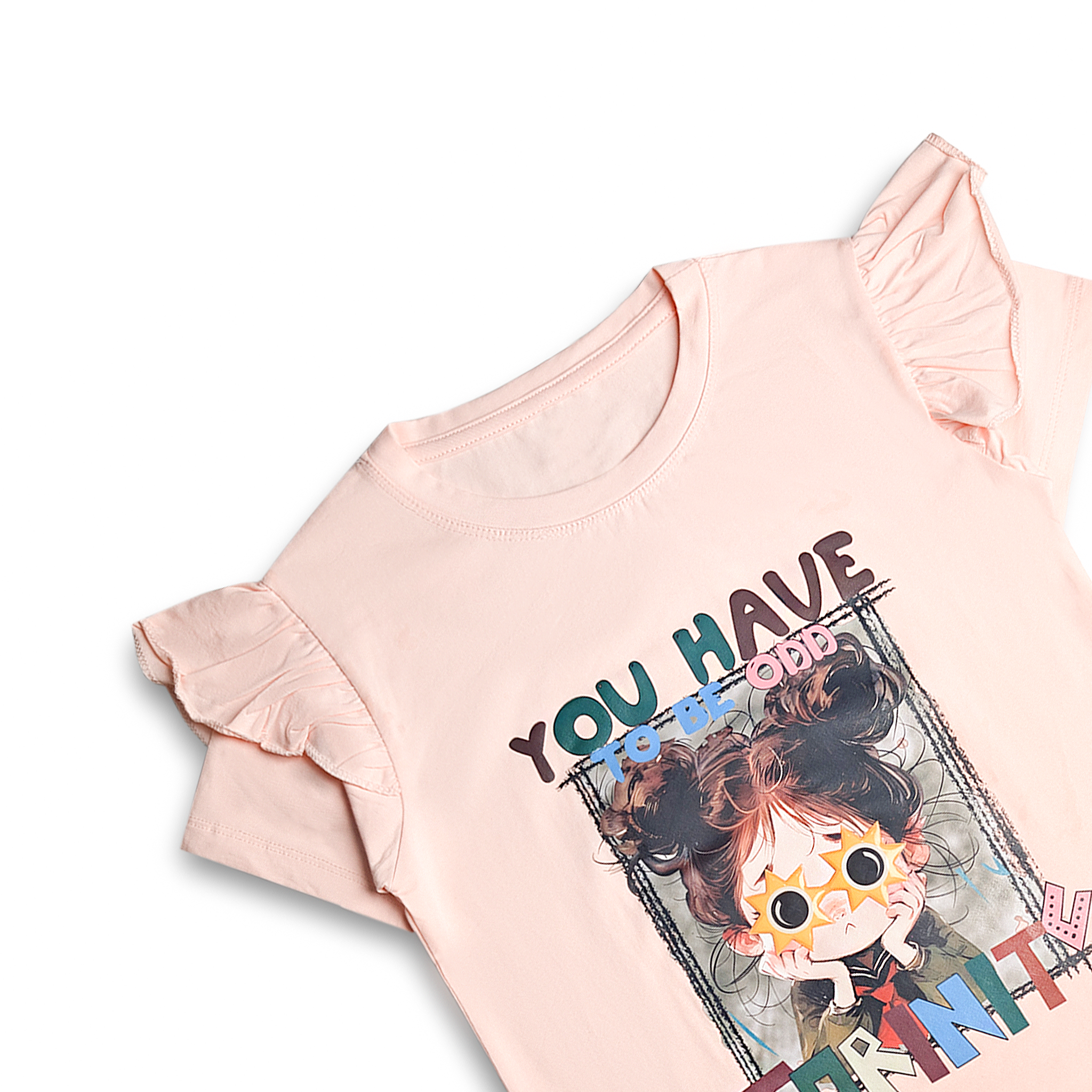 Blush StarSpark Ruffle Tee