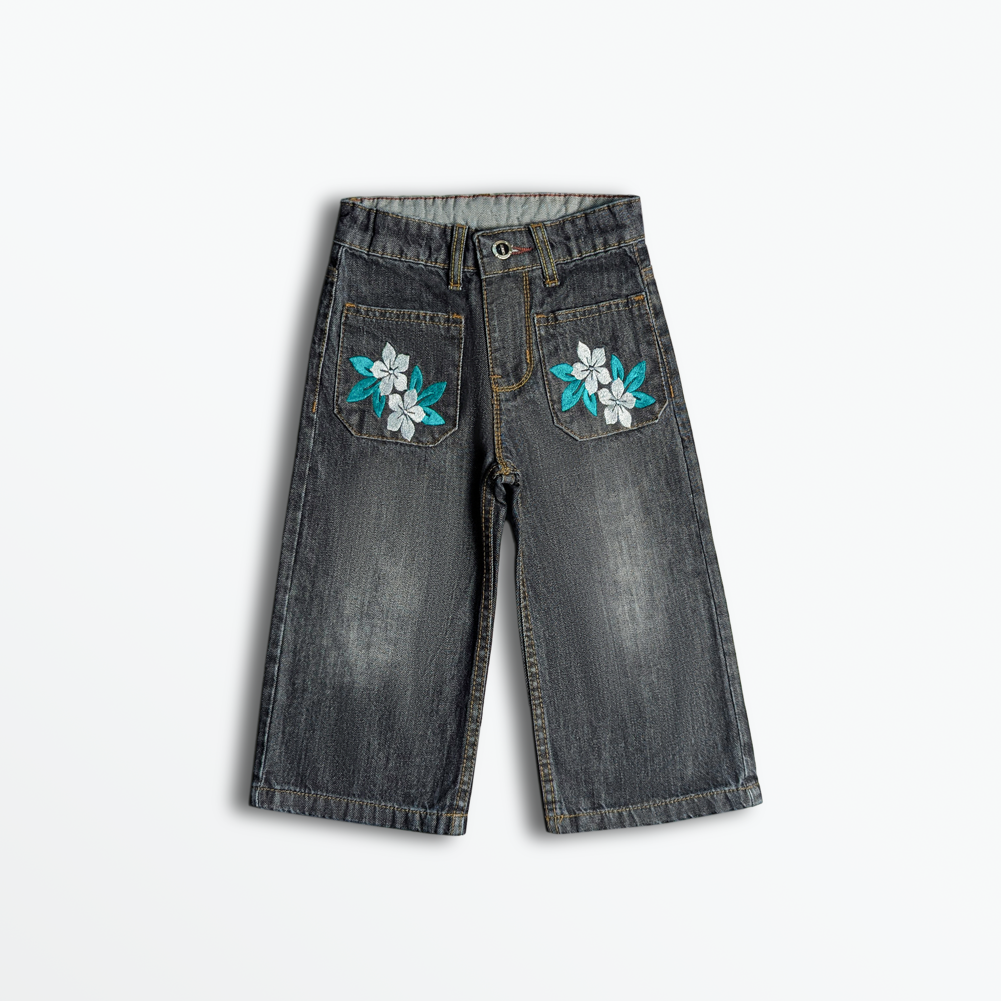 Midnight Bloom Embroidered Denim (DG035)