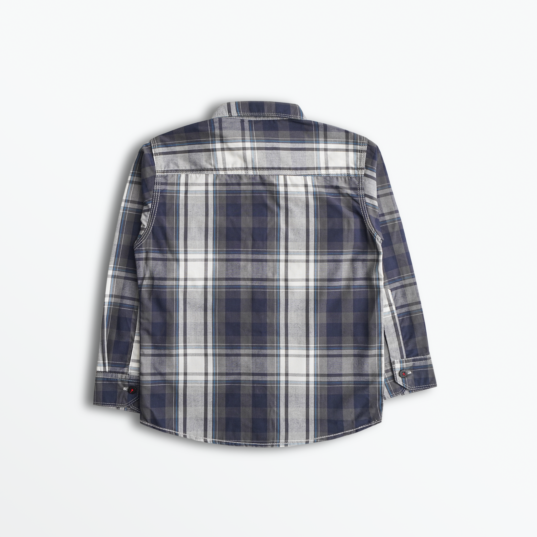Steel Blue Plaid Shirt