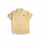 Golden Grid Crest Shirt