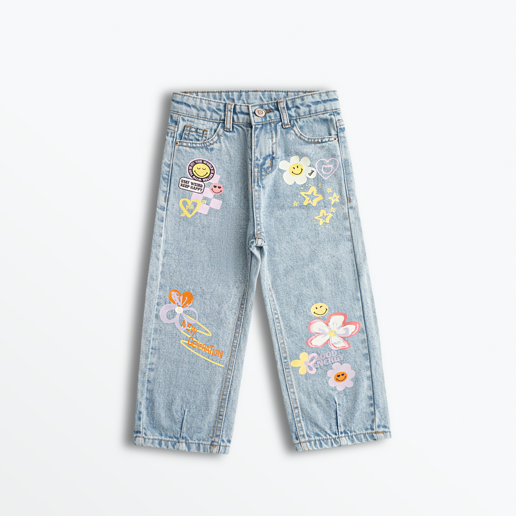 Happy Doodle Denim Pants (DG 019)