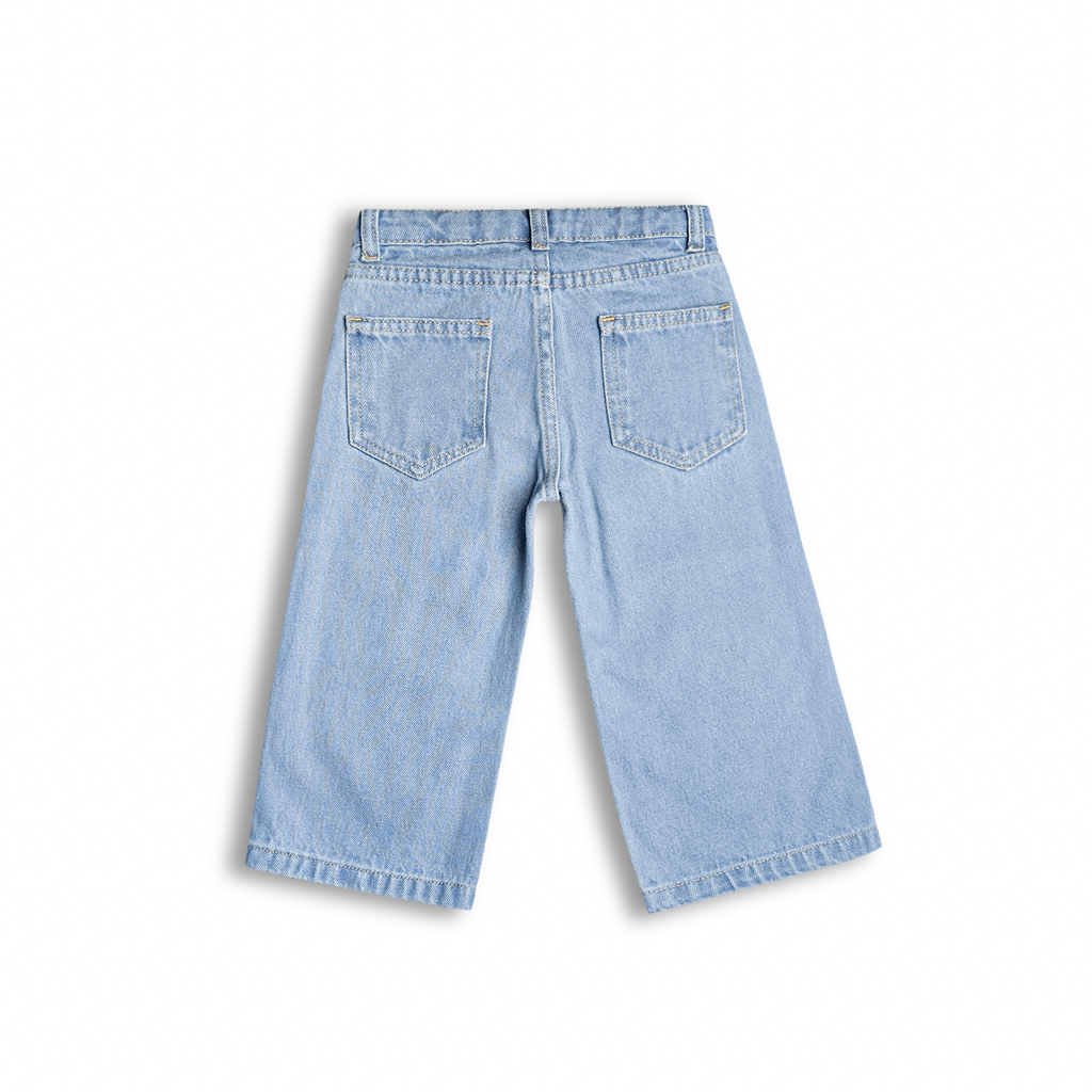 DaisyBloom Embroidered Denim Capri (DG046)