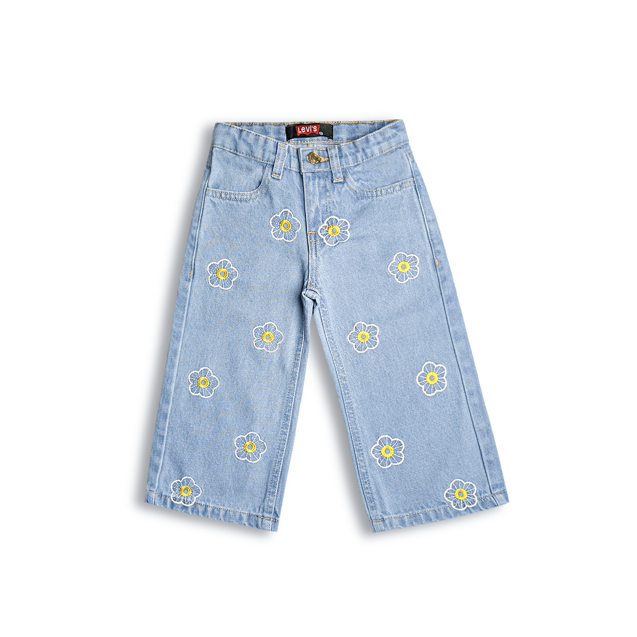 DaisyBloom Embroidered Denim Capri (DG046)