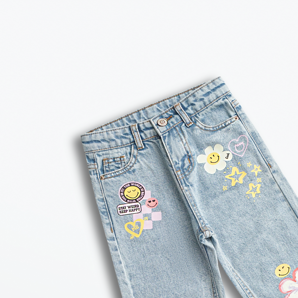 Happy Doodle Denim Pants (DG 019)