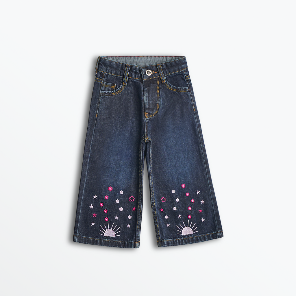 Starlit Bloom Denim Pants (DG025)