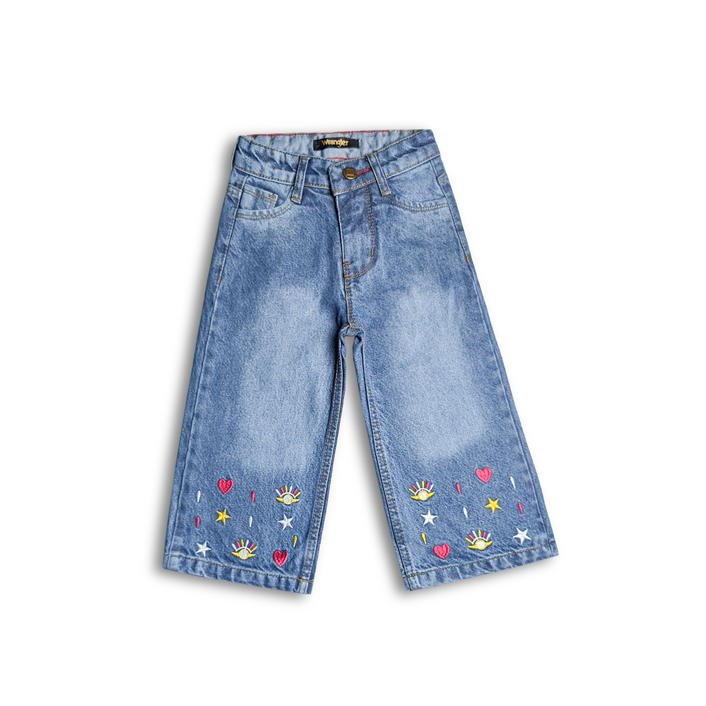 SunnySpark Embroidered Denim Capri (DG045)