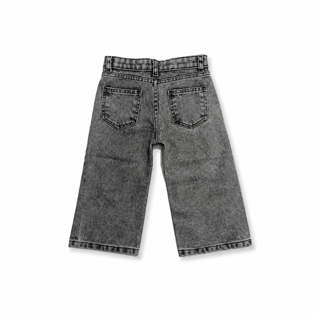 Grey Floral Jeans (DG049)