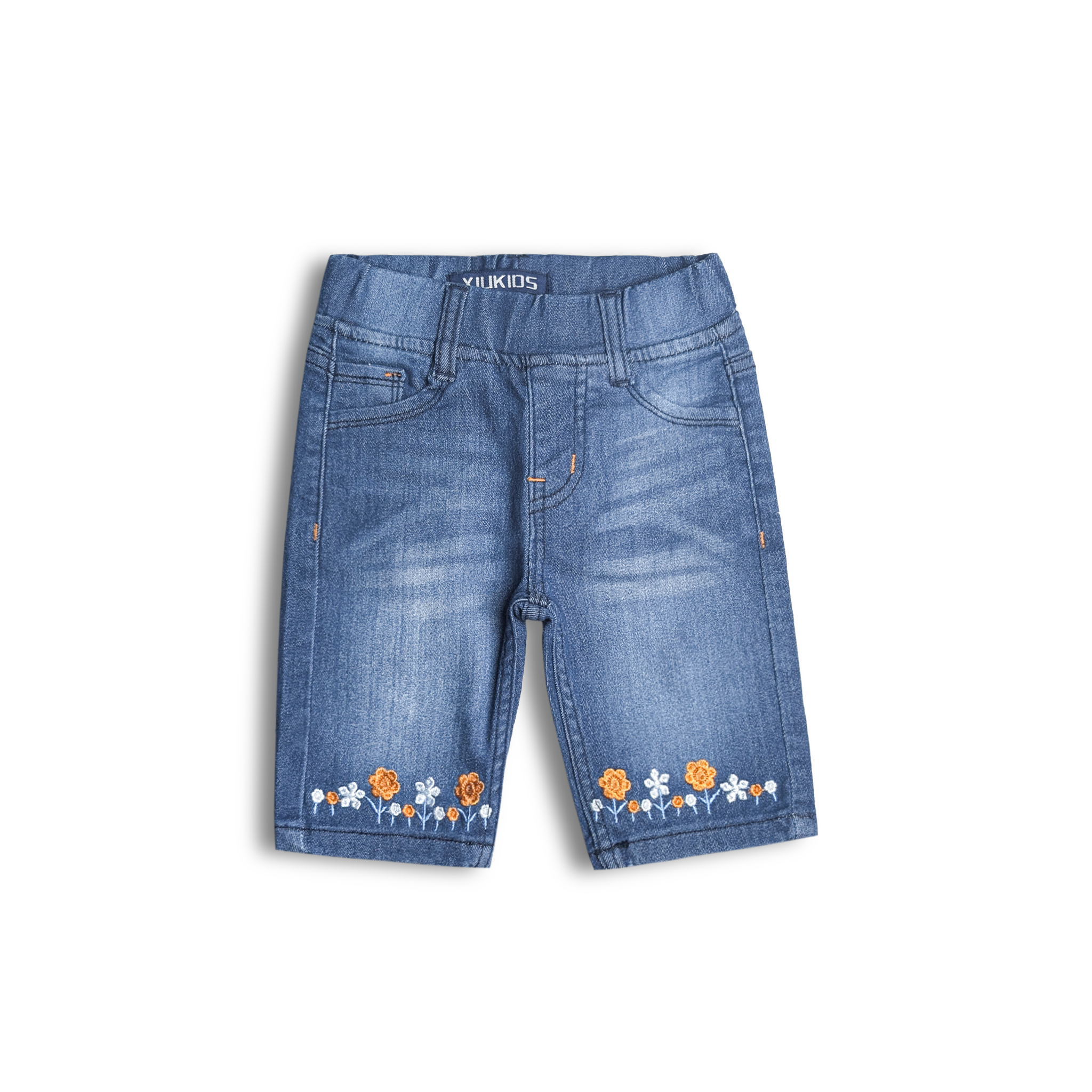 Daisy Bloom Denim Shorts