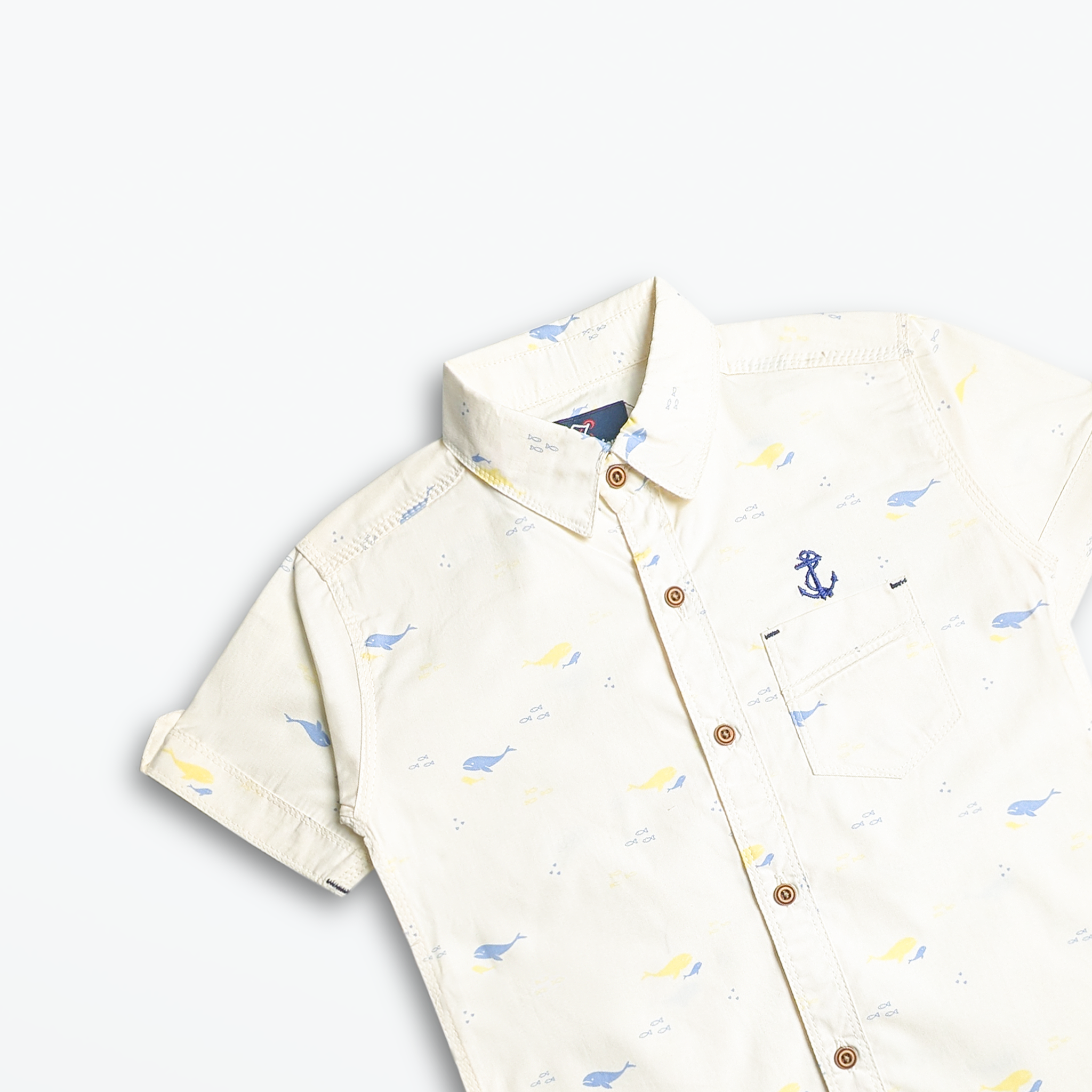 Little Sailor Whale Print Shirt