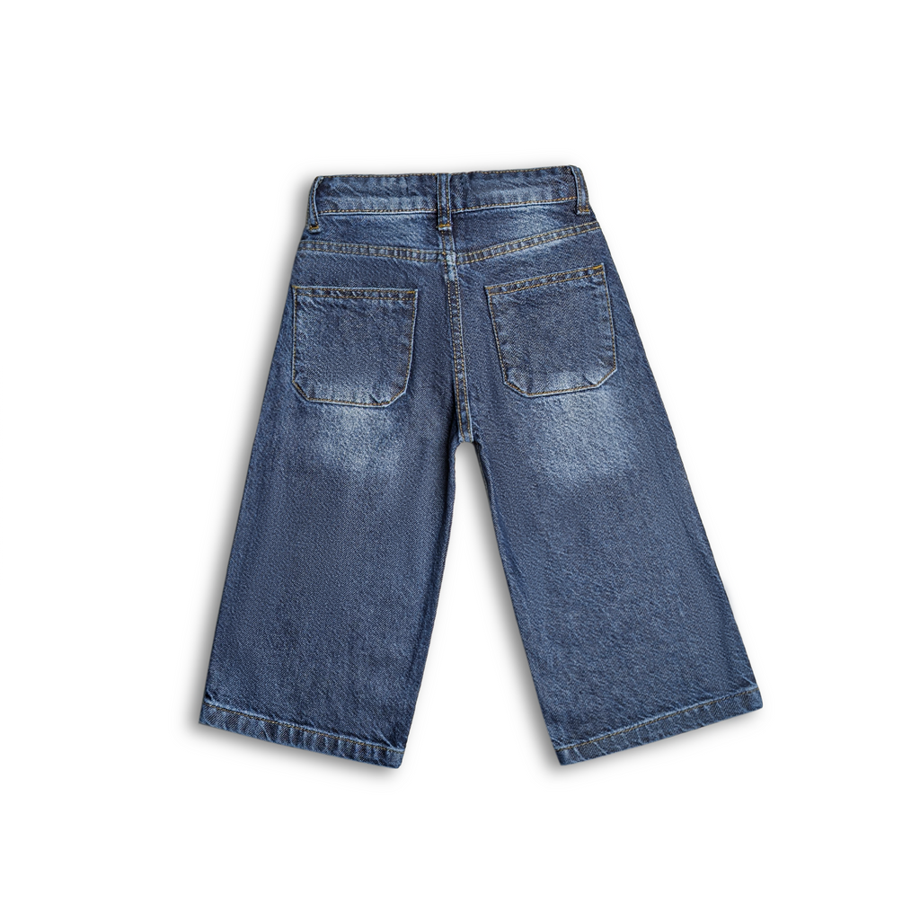 StarGlow Embroidered Denim Capri (DG044)