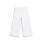 White Embroidered Wide Leg Jeans (DG051)