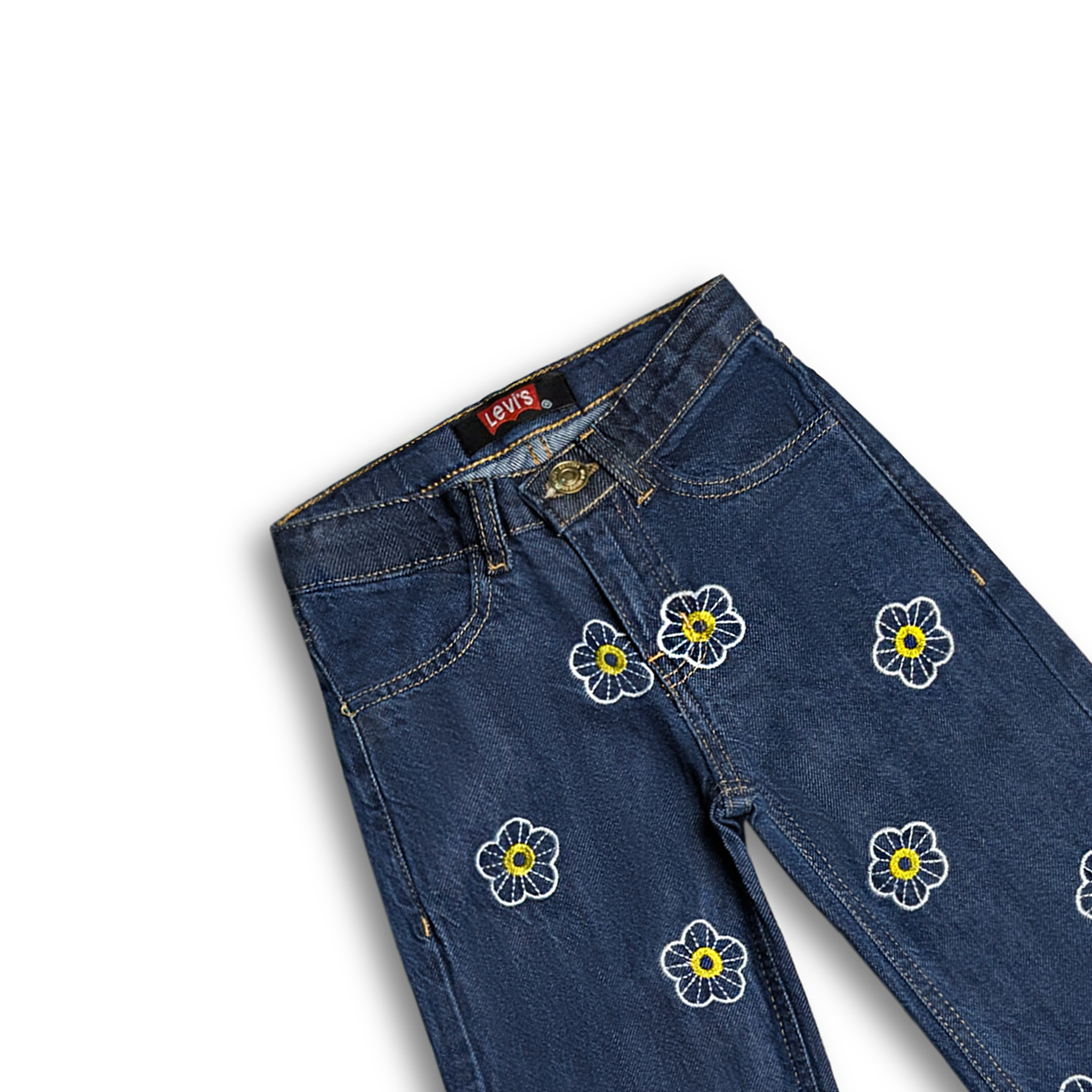 Midnight Daisy Denim Capri (DG047)