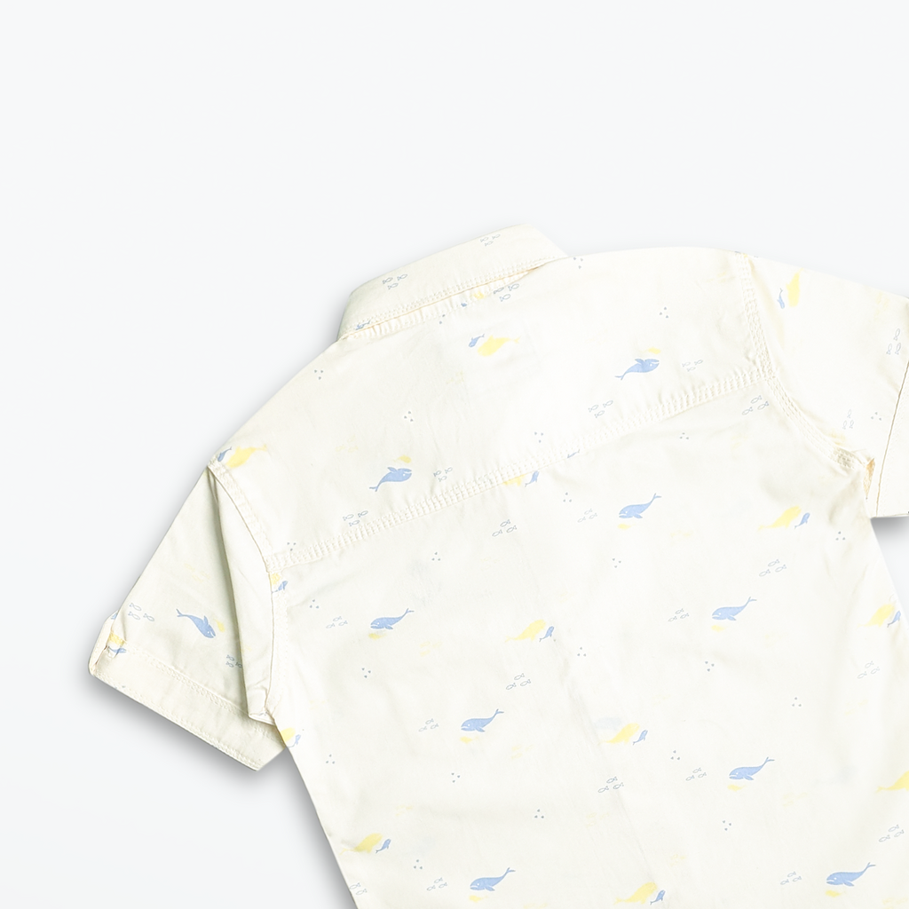 Little Sailor Whale Print Shirt
