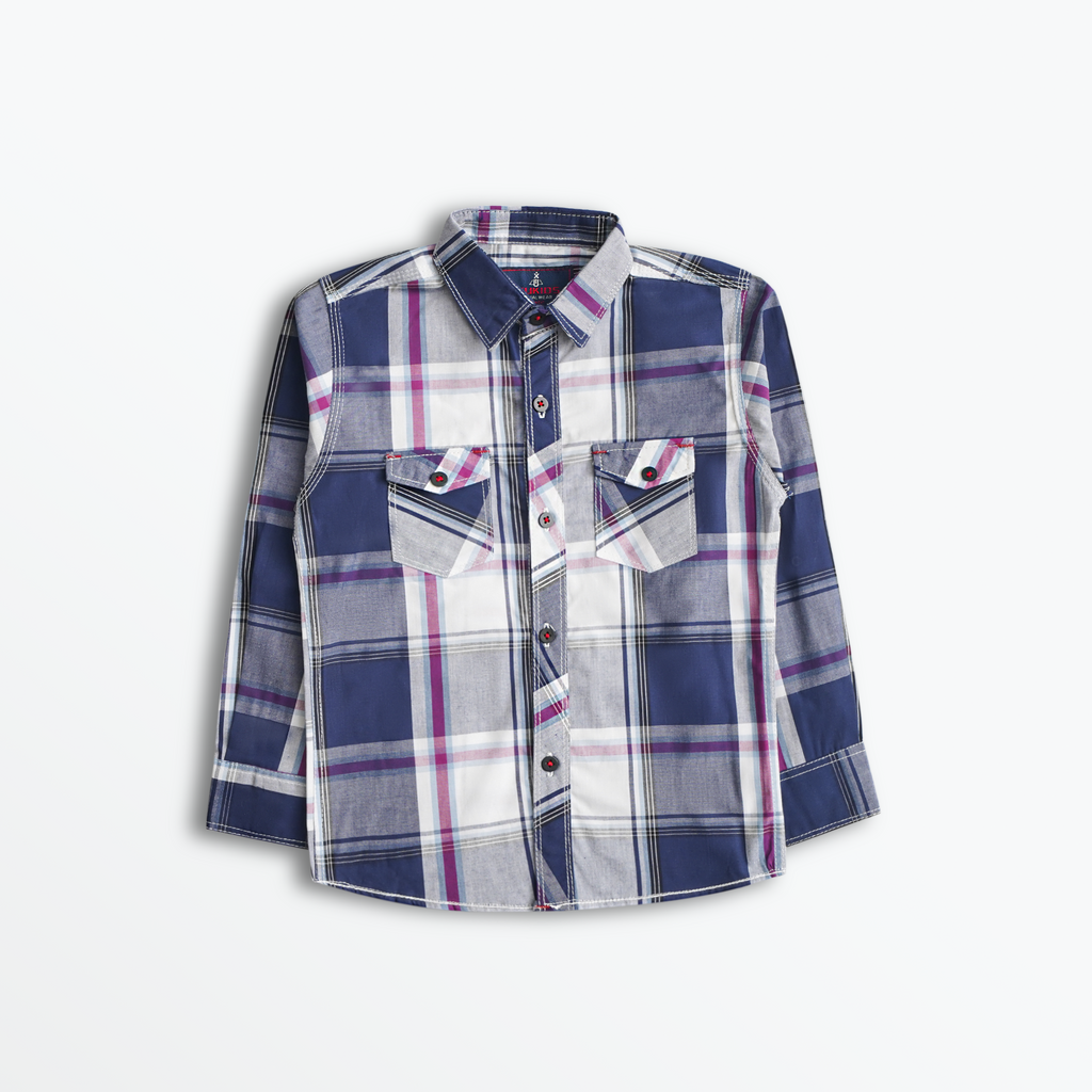 Deep Blue Grid Shirt