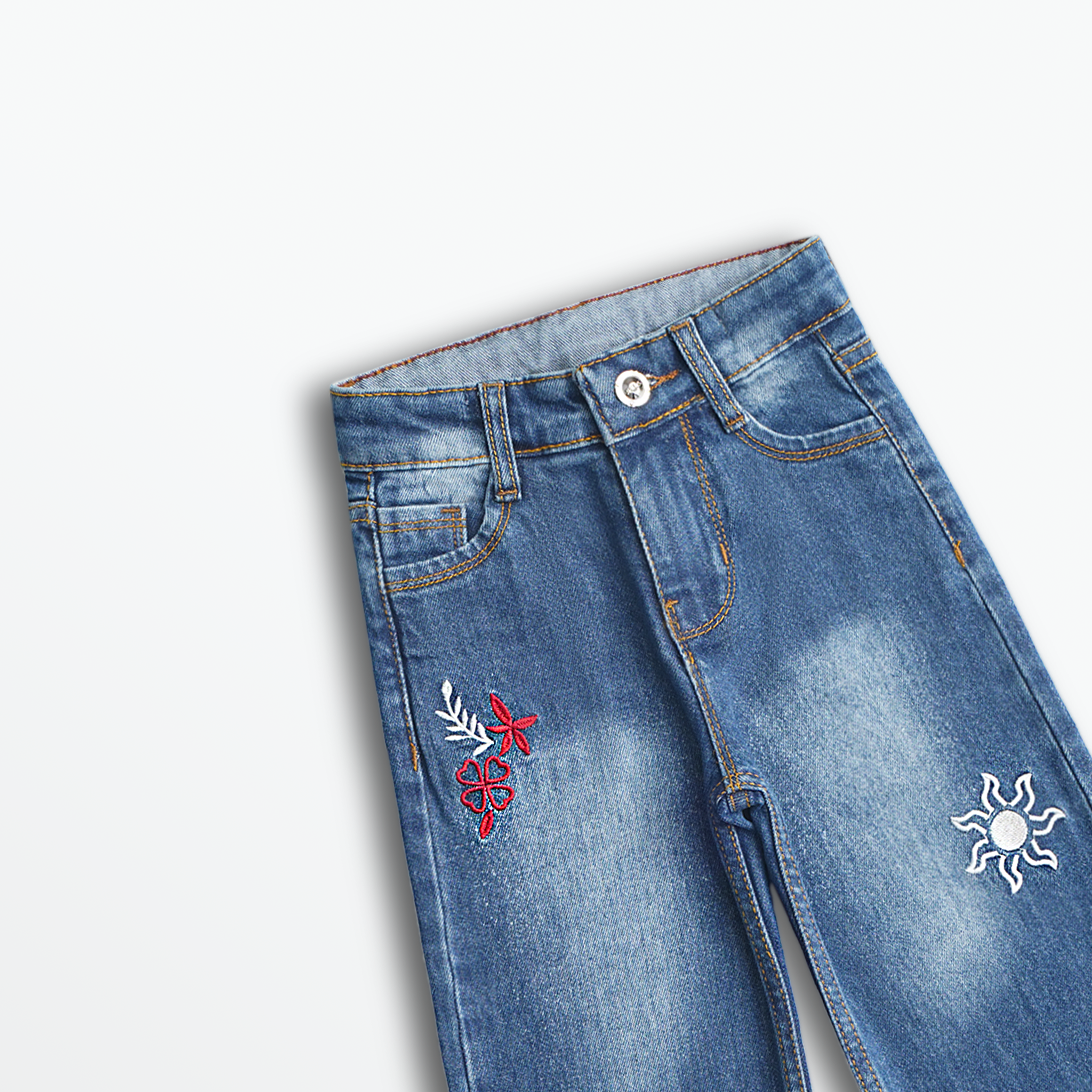 Butterfly Bloom Denim Pants (DG027)