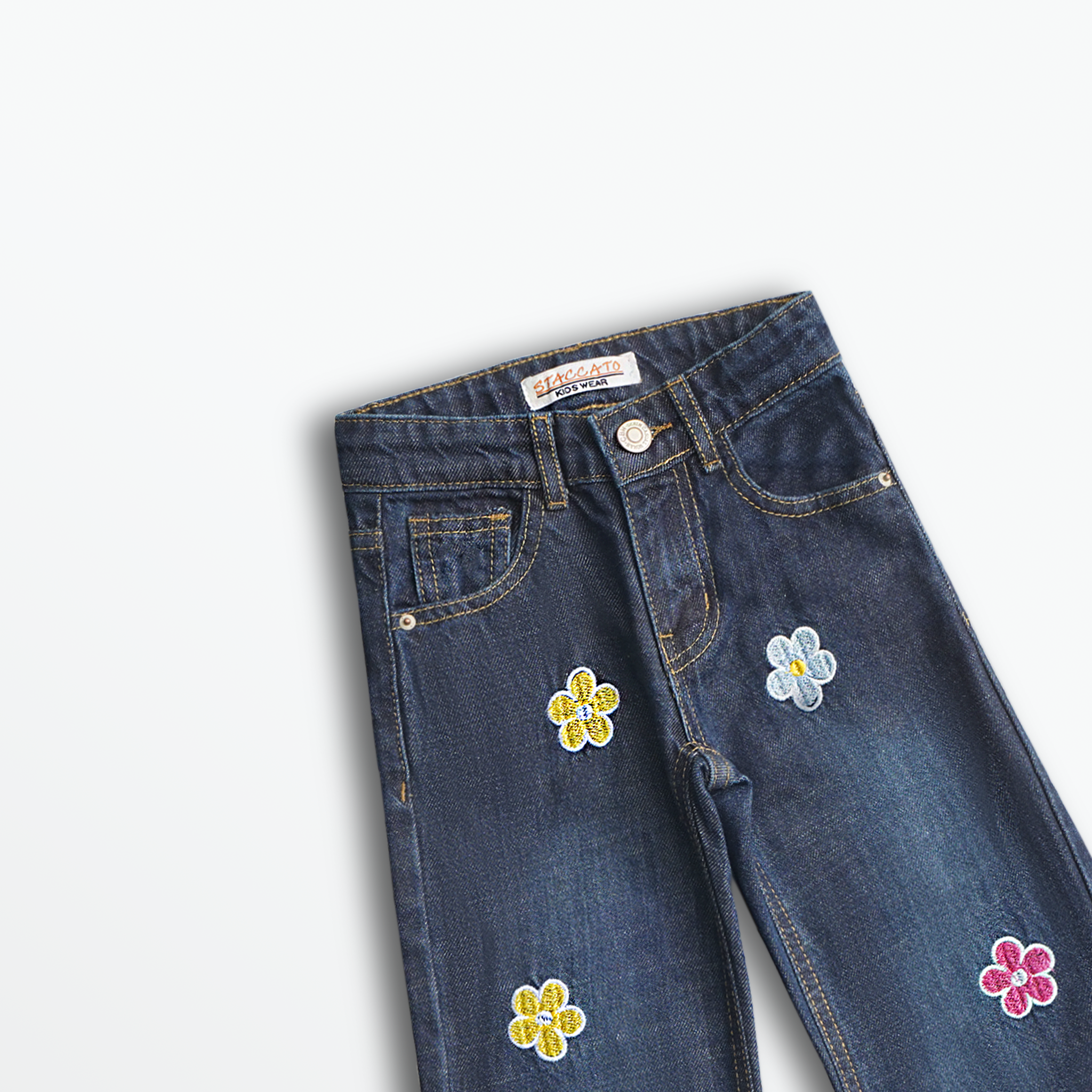 Flower Pop Denim Pants (DG030)