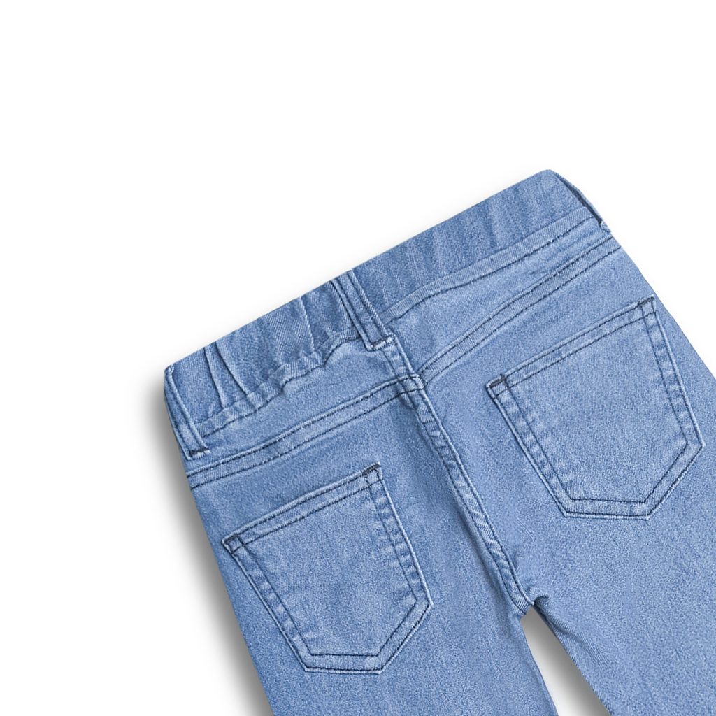 Rainbow Bloom Denim Shorts