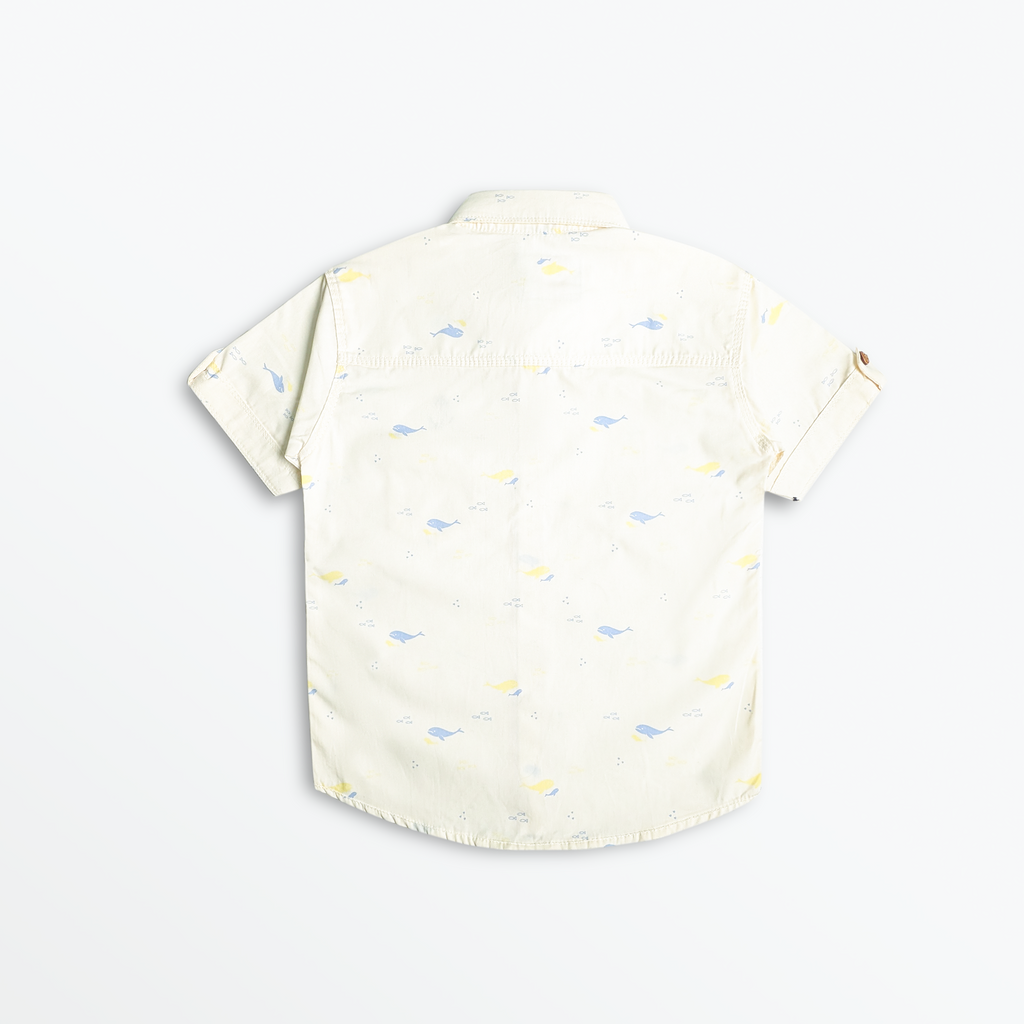 Little Sailor Whale Print Shirt