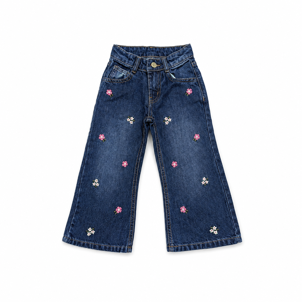 Floral Bloom Wide Leg Jeans (DG053)