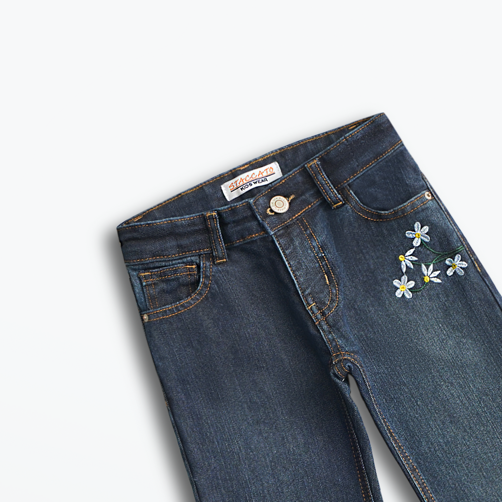 Midnight Daisy Denim Pants (DG024)