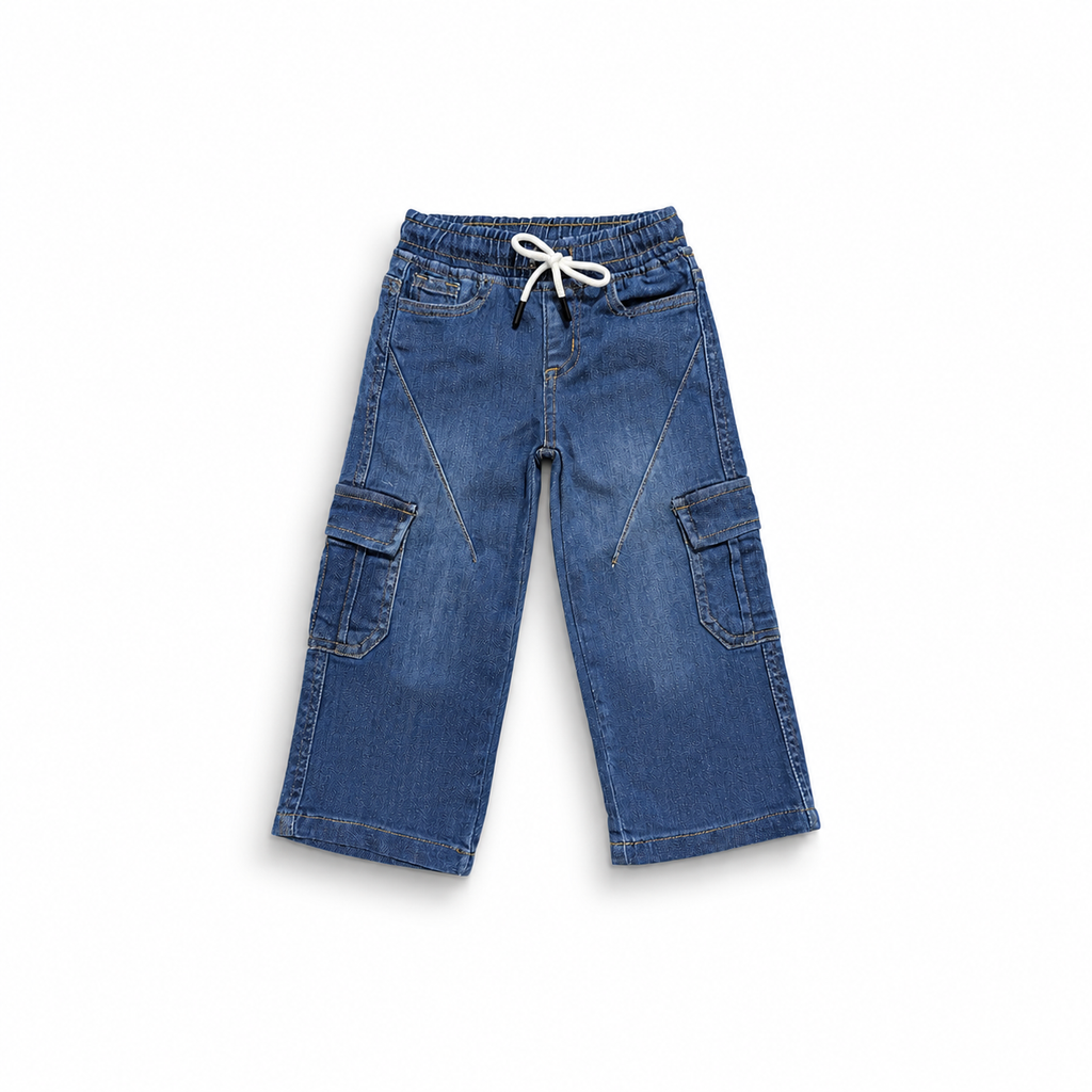 Classic Indigo Cargo Denim Pants (DB190)