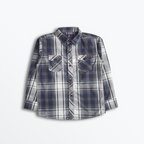 Steel Blue Plaid Shirt